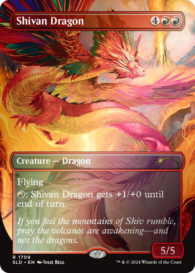 Image for Shivan Dragon (1709) (Rainbow Foil) (1709) (SLD) - Magic: The Gathering