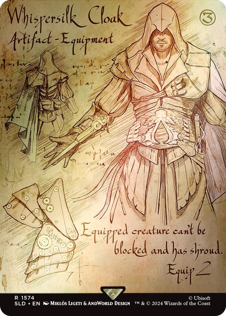 Image for Whispersilk Cloak (1574) (Rainbow Foil) (1574) (SLD) - Magic: The Gathering