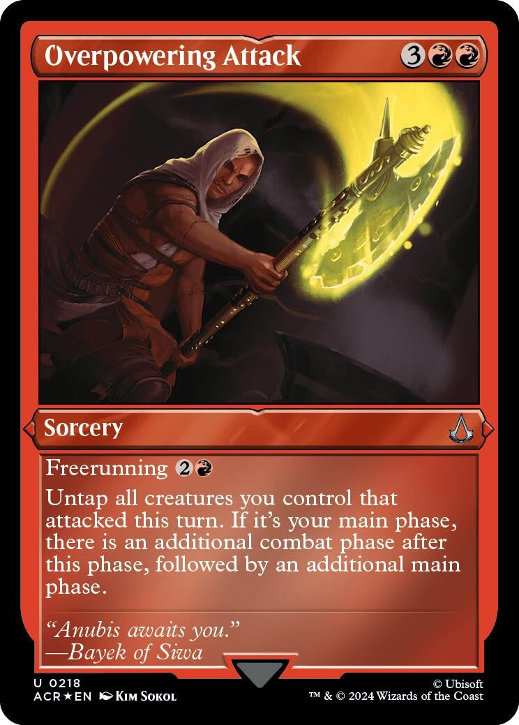 Image for Overpowering Attack (Foil Etched) (218) - Magic: The Gathering