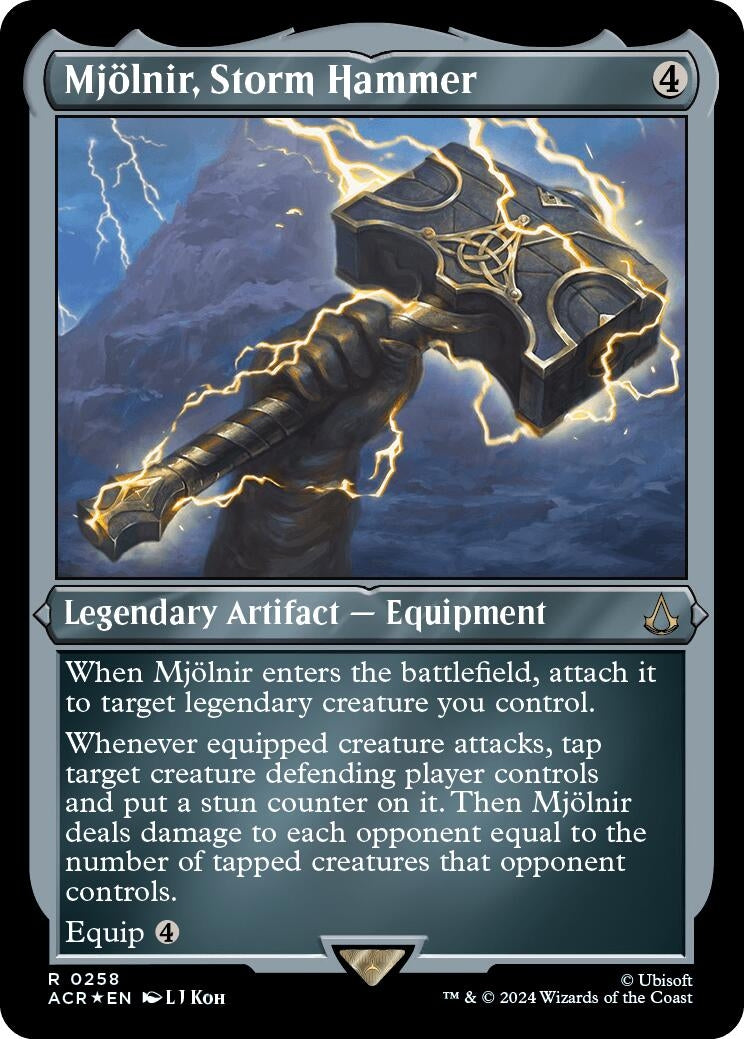 Image for Mjolnir, Storm Hammer (Foil Etched) (258) - Magic: The Gathering