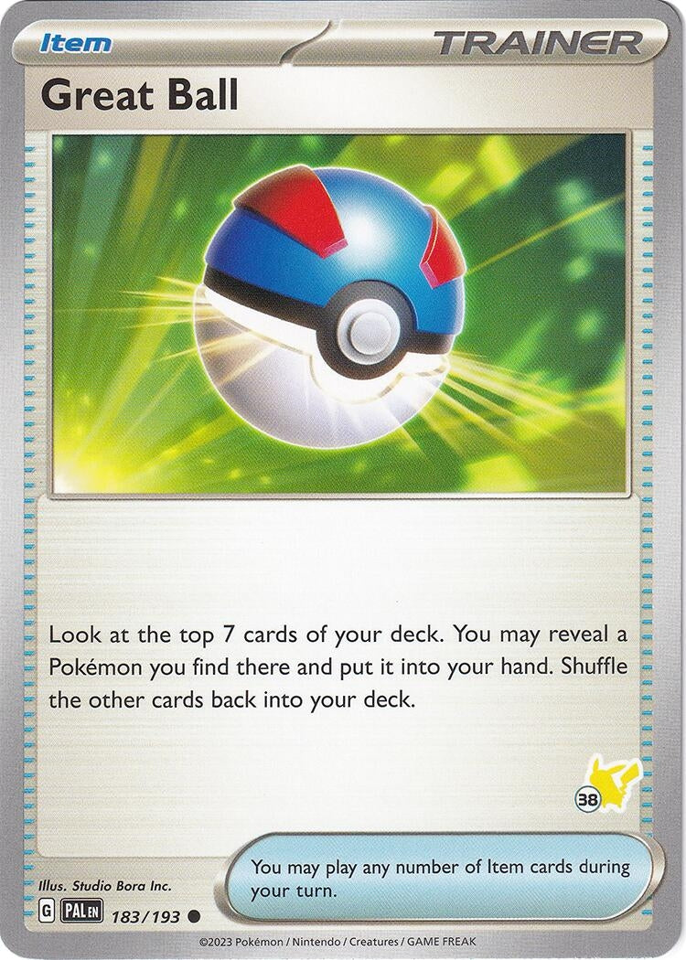 Image for Great Ball - Pikachu 38 (183/193) (BA24) - Pokemon