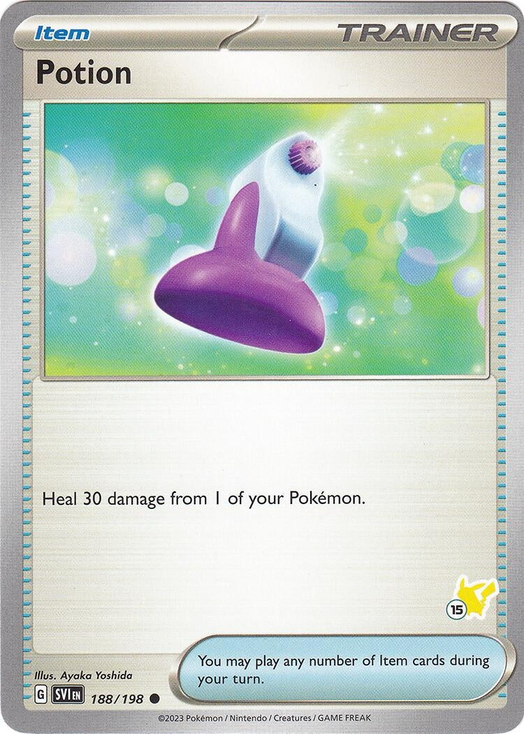 Image for Potion - Pikachu 15 (188/192) (BA24) - Pokemon