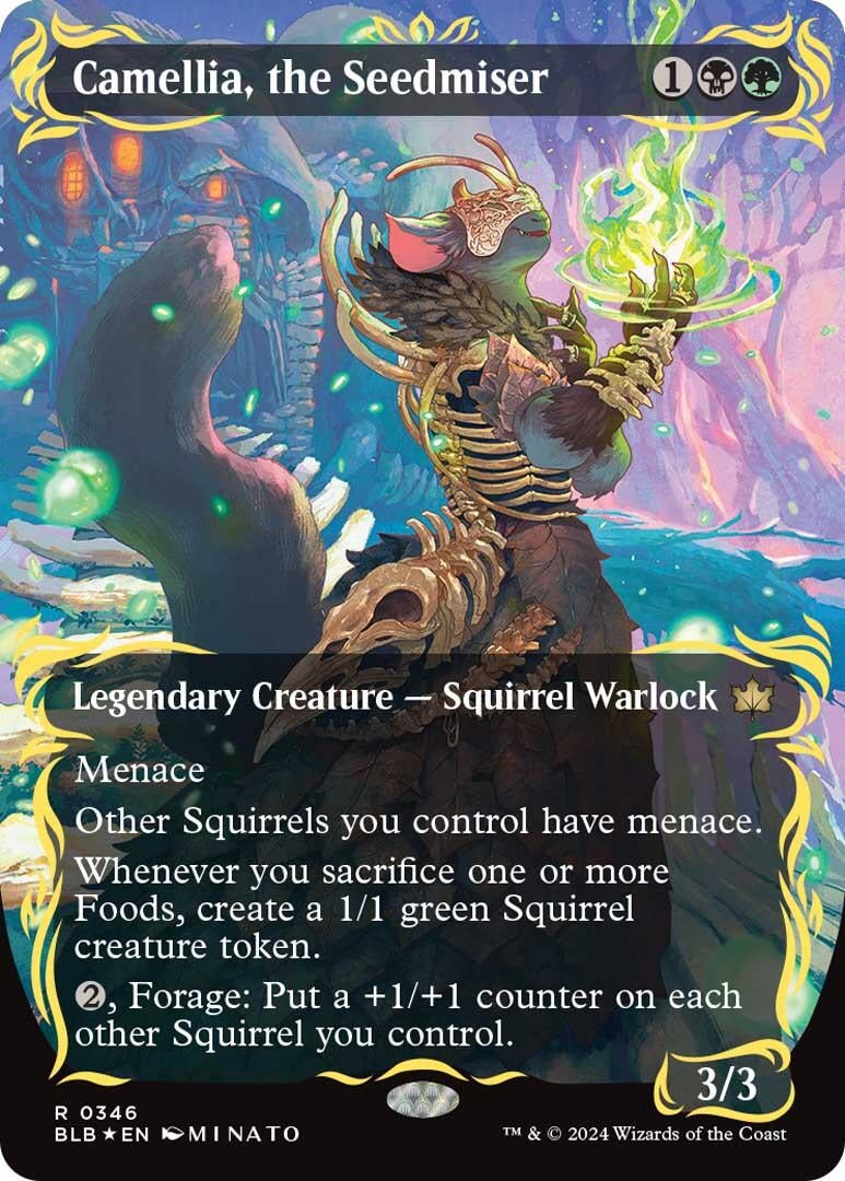 Image for Camellia, the Seedmiser (Borderless) (Raised Foil) (346) - Magic: The Gathering