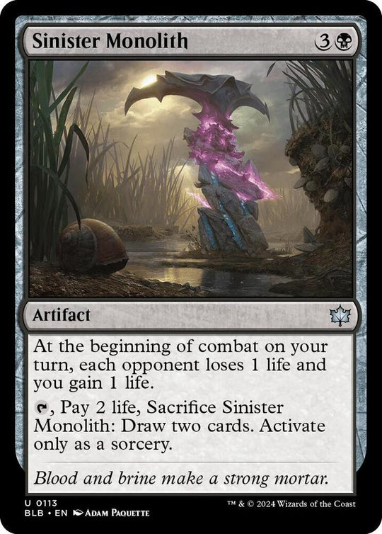 Image for Sinister Monolith (113) - Magic: The Gathering