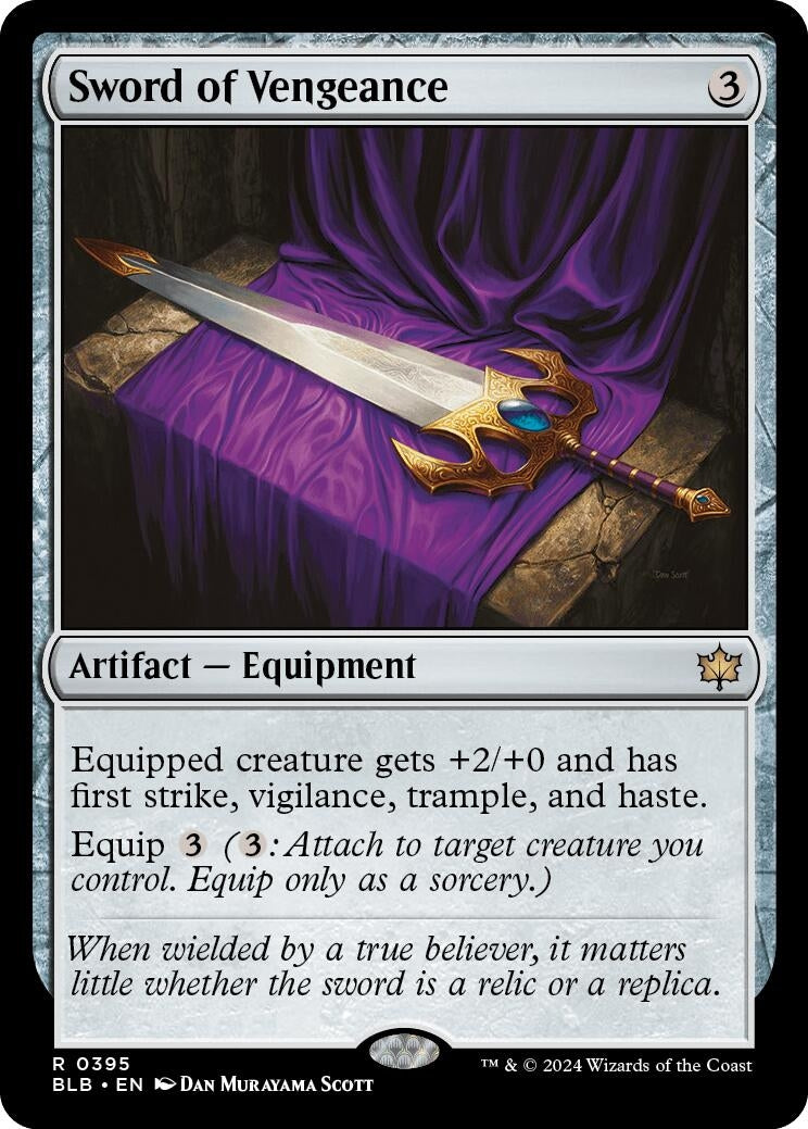 Image for Sword of Vengeance (395) (BLB) - Magic: The Gathering