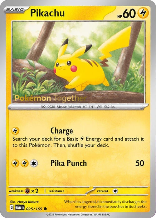 Image for Pikachu - 025/165 (Pokemon Together) (025/165) (MCAP) - Pokemon