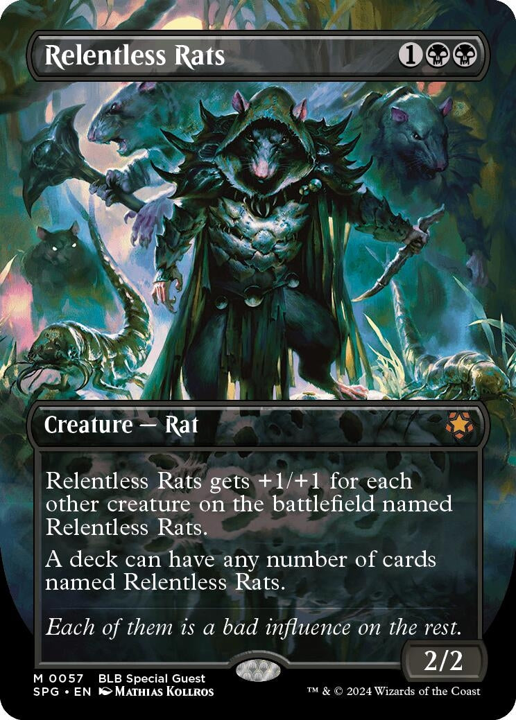Image for Relentless Rats (Borderless) (57) - Magic: The Gathering