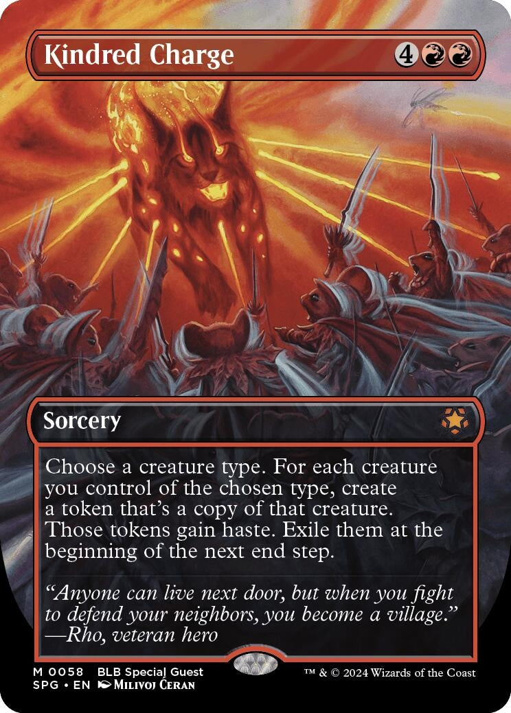 Image for Kindred Charge (Borderless) (58) - Magic: The Gathering