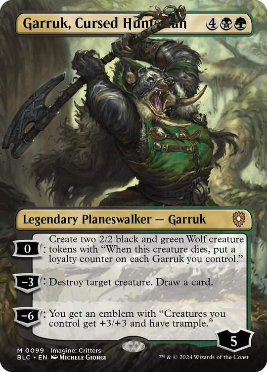 Image for Garruk, Cursed Huntsman (Borderless) (99) - Magic: The Gathering