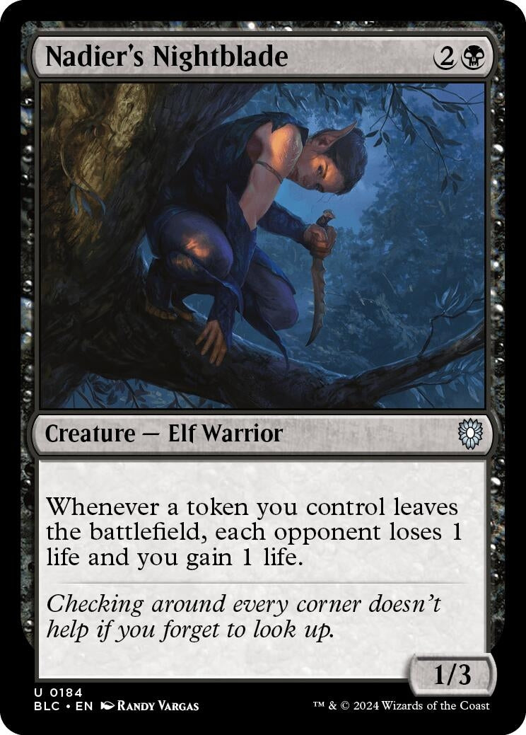 Image for Nadier's Nightblade (184) - Magic: The Gathering