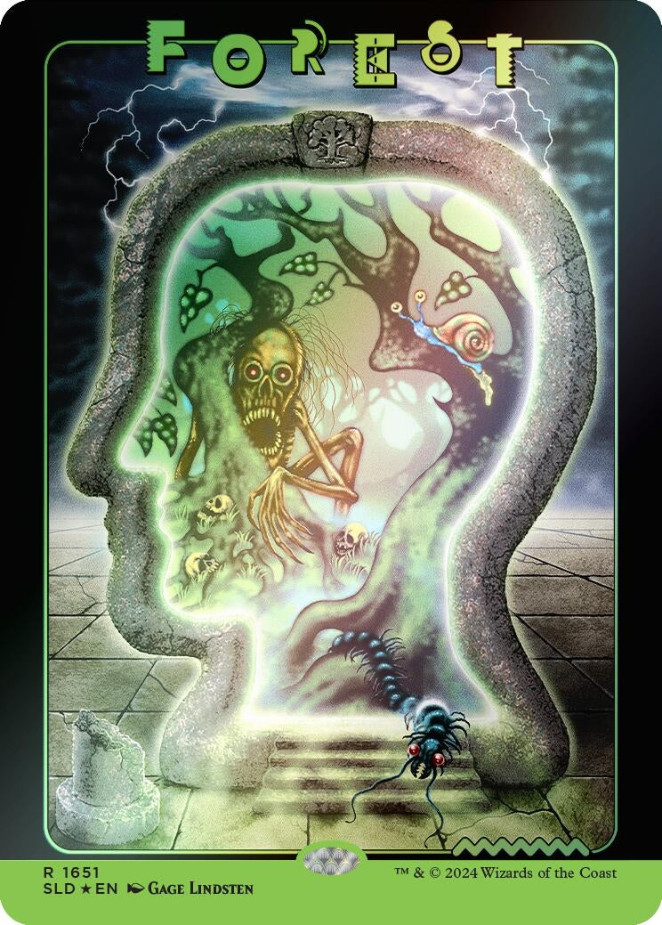 Image for Forest (1651) (Rainbow Foil) (1651) - Magic: The Gathering