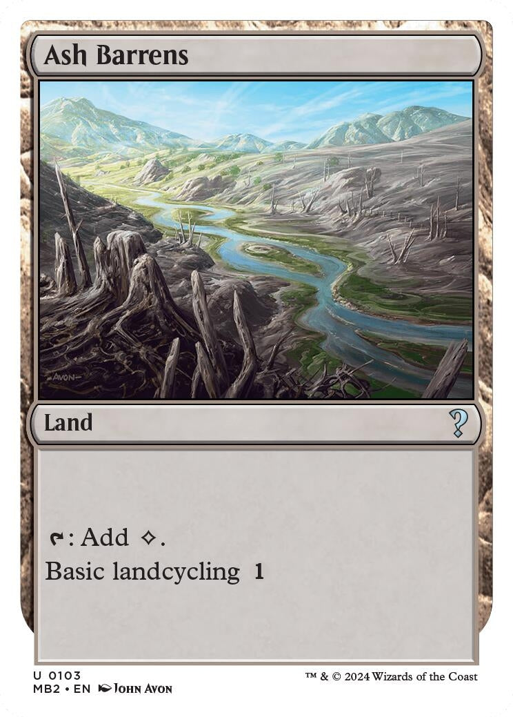 Image for Ash Barrens (White Border) (103) - Magic: The Gathering