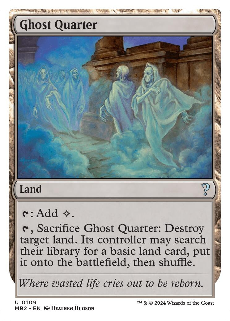 Image for Ghost Quarter (White Border) (109) - Magic: The Gathering