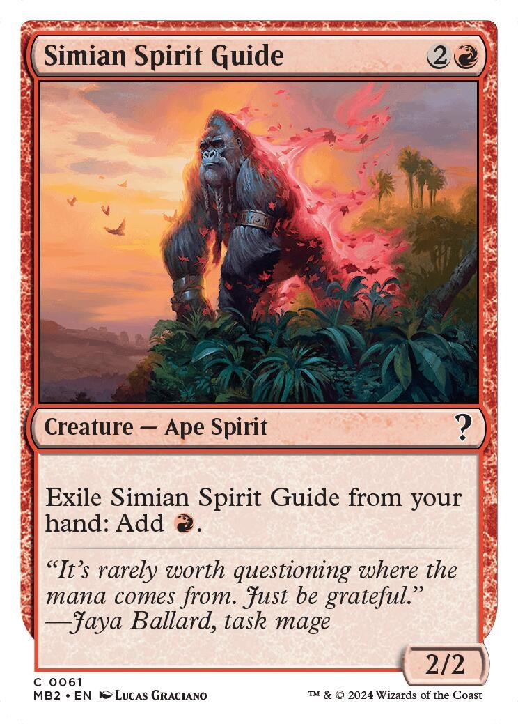 Image for Simian Spirit Guide (White Border) (61) - Magic: The Gathering