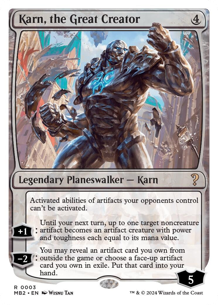 Image for Karn, the Great Creator (White Border) (3) - Magic: The Gathering