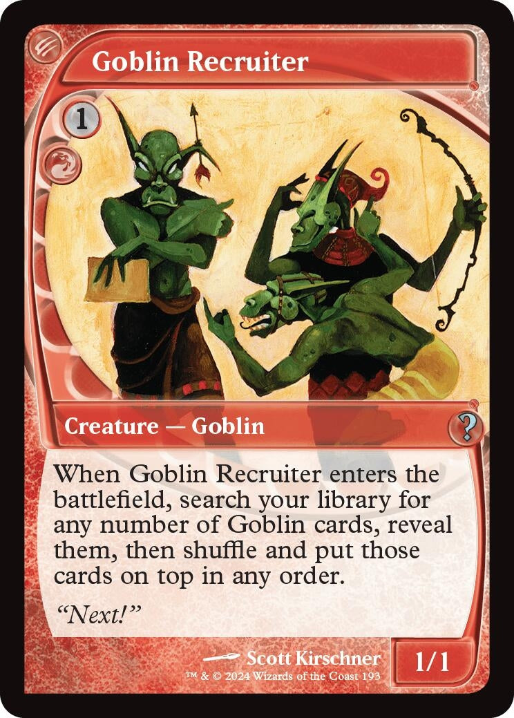 Image for Goblin Recruiter (Future Sight) (193) - Magic: The Gathering