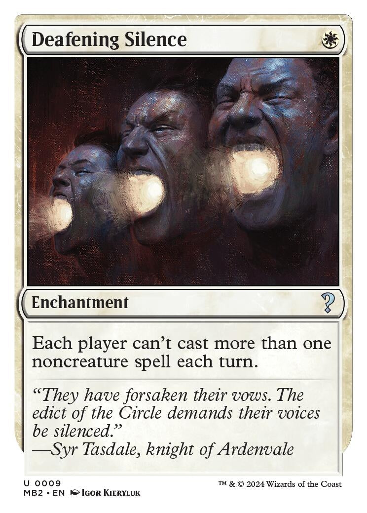 Image for Deafening Silence (White Border) (9) - Magic: The Gathering