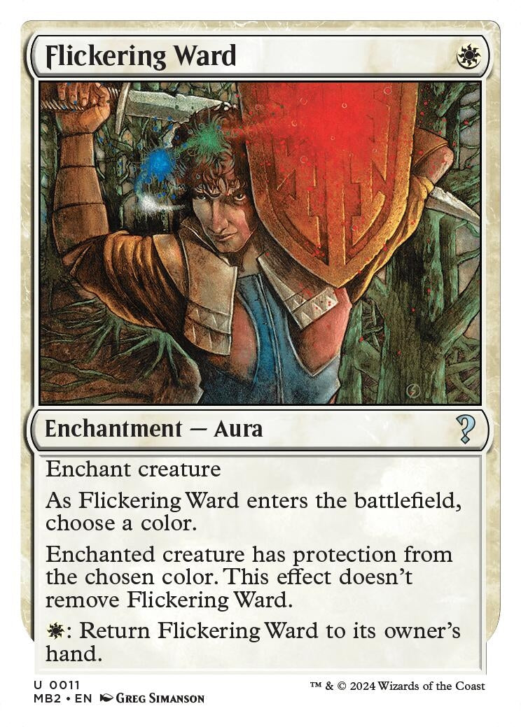 Image for Flickering Ward (White Border) (11) - Magic: The Gathering