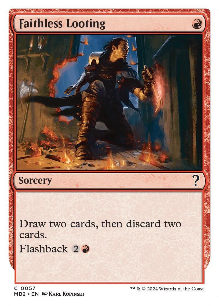 Image for Faithless Looting (White Border) (57) - Magic: The Gathering