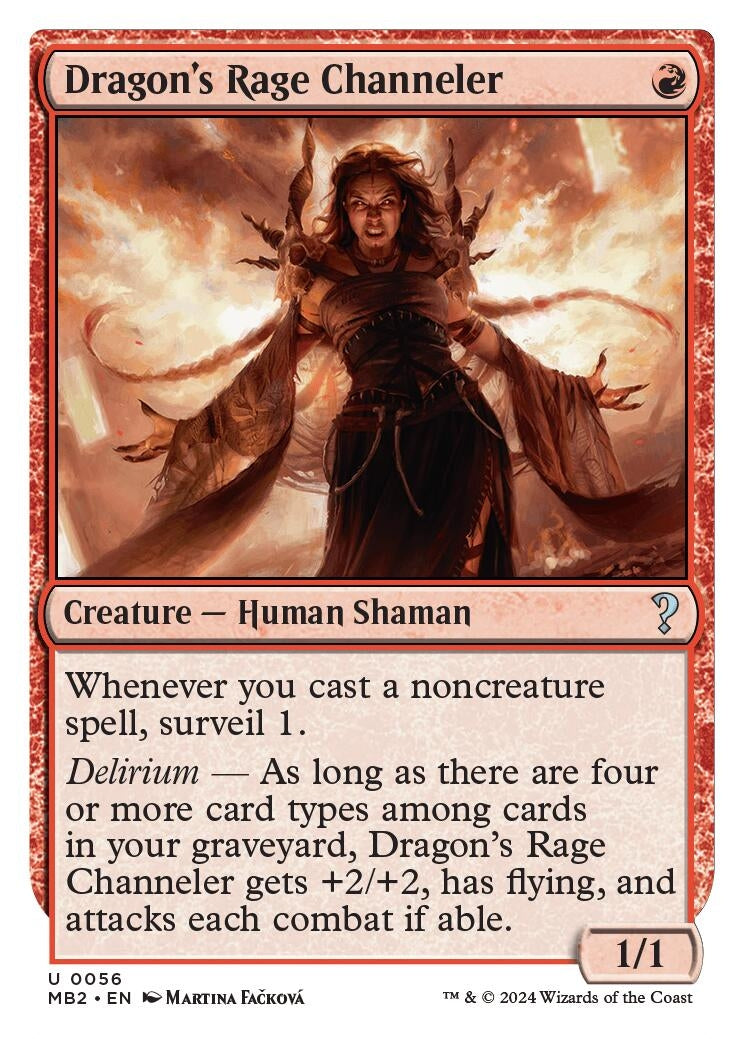 Image for Dragon's Rage Channeler (White Border) (56) - Magic: The Gathering