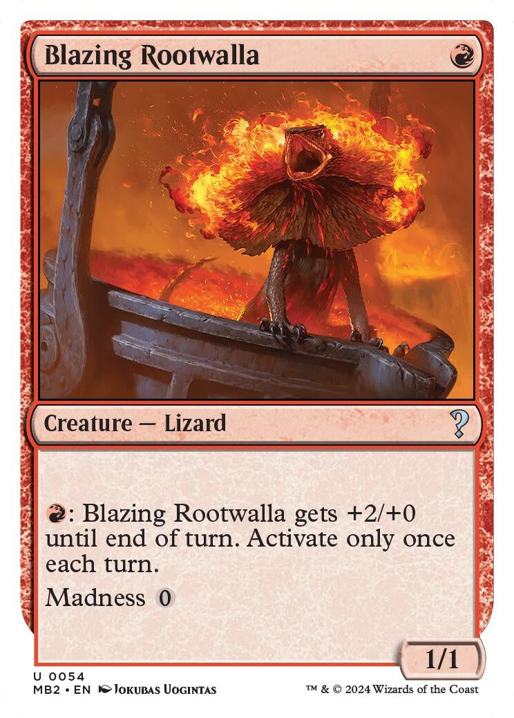 Image for Blazing Rootwalla (White Border) (54) - Magic: The Gathering