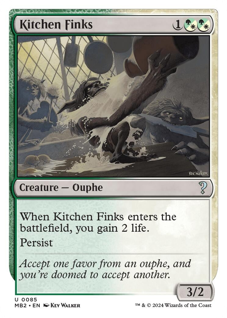 Image for Kitchen Finks (White Border) (85) - Magic: The Gathering