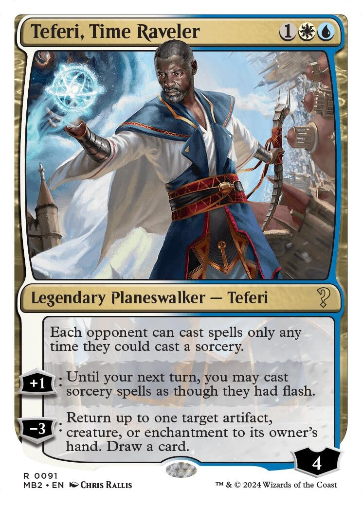 Image for Teferi, Time Raveler (White Border) (91) - Magic: The Gathering