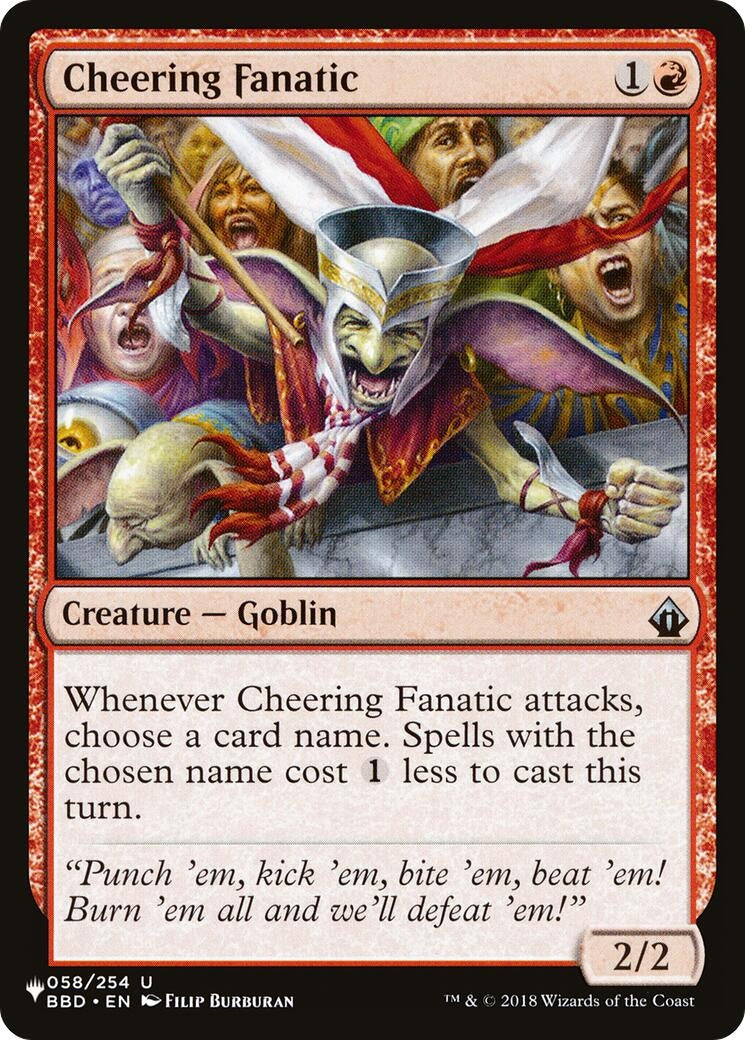 Image for Cheering Fanatic (058/254) (LIST) - Magic: The Gathering