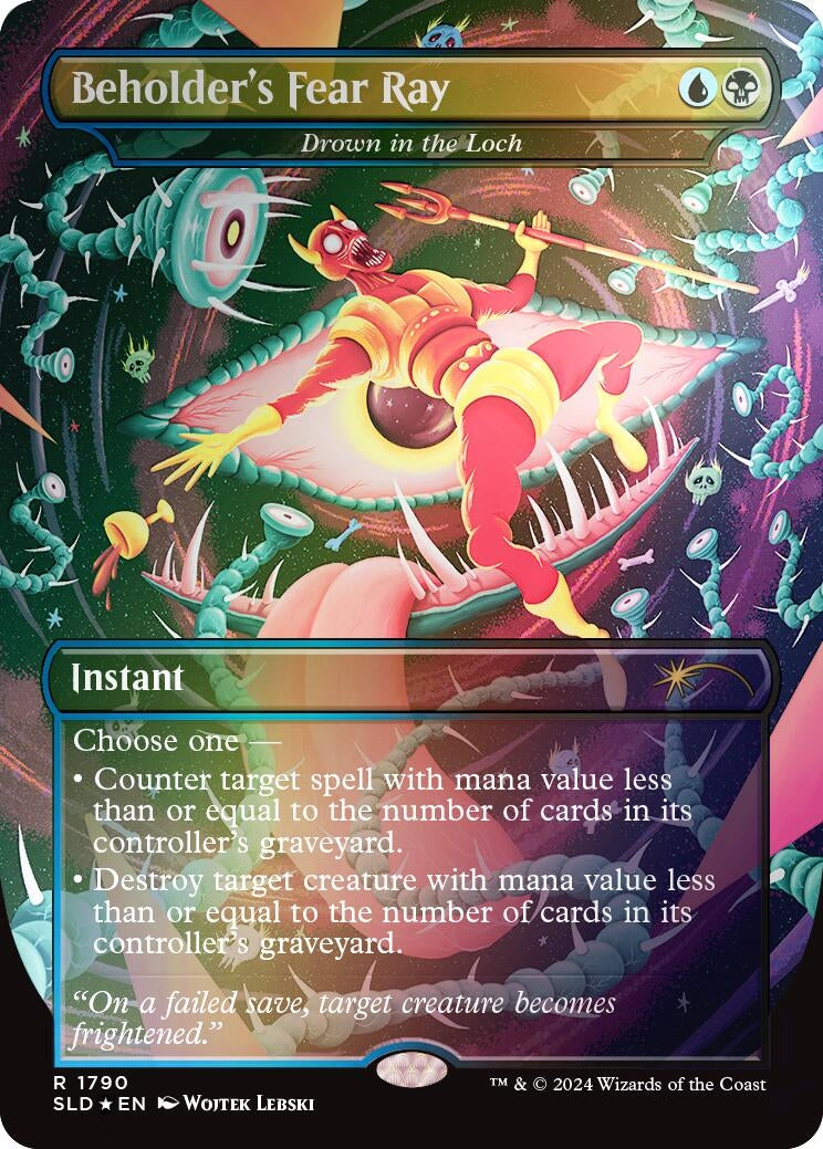 Image for Beholder's Fear Ray - Drown in the Loch (Rainbow Foil) (1790) - Magic: The Gathering