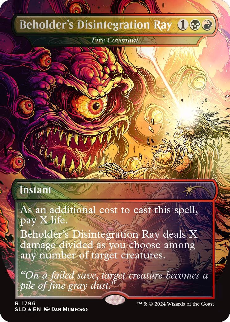 Image for Beholder's Disintegration Ray - Fire Covenant (Rainbow Foil) (1796) - Magic: The Gathering
