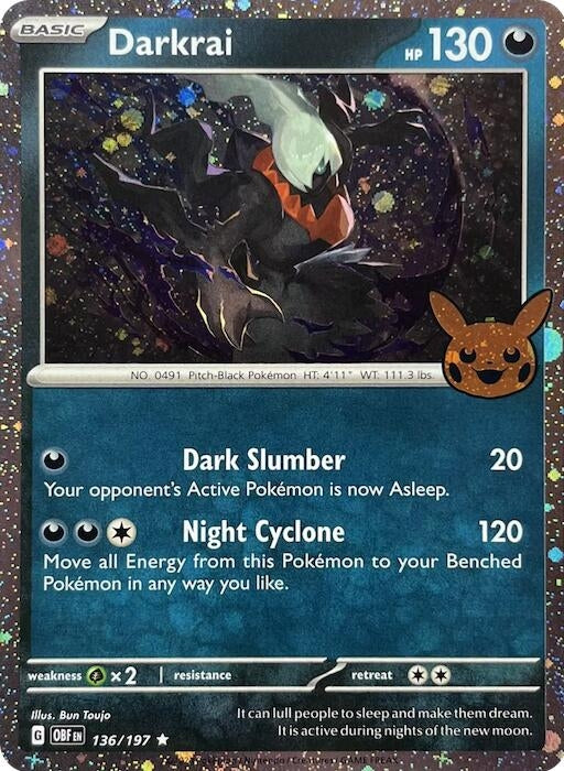 Image for Darkrai (Cosmos Holo) (136/197) (TTBB24) - Pokemon