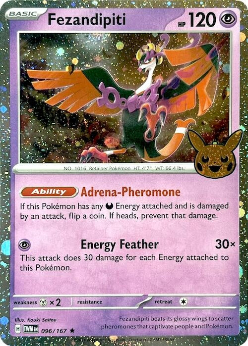 Image for Fezandipiti (Cosmos Holo) (096/167) (TTBB24) - Pokemon