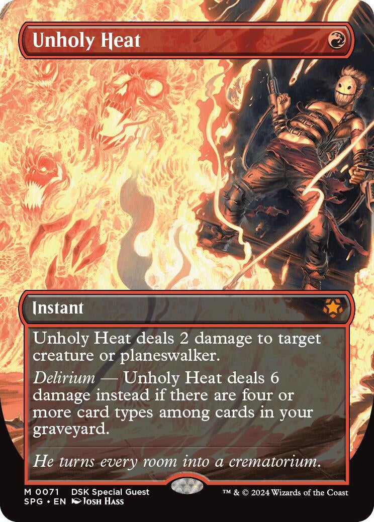 Image for Unholy Heat (Borderless) (71) - Magic: The Gathering