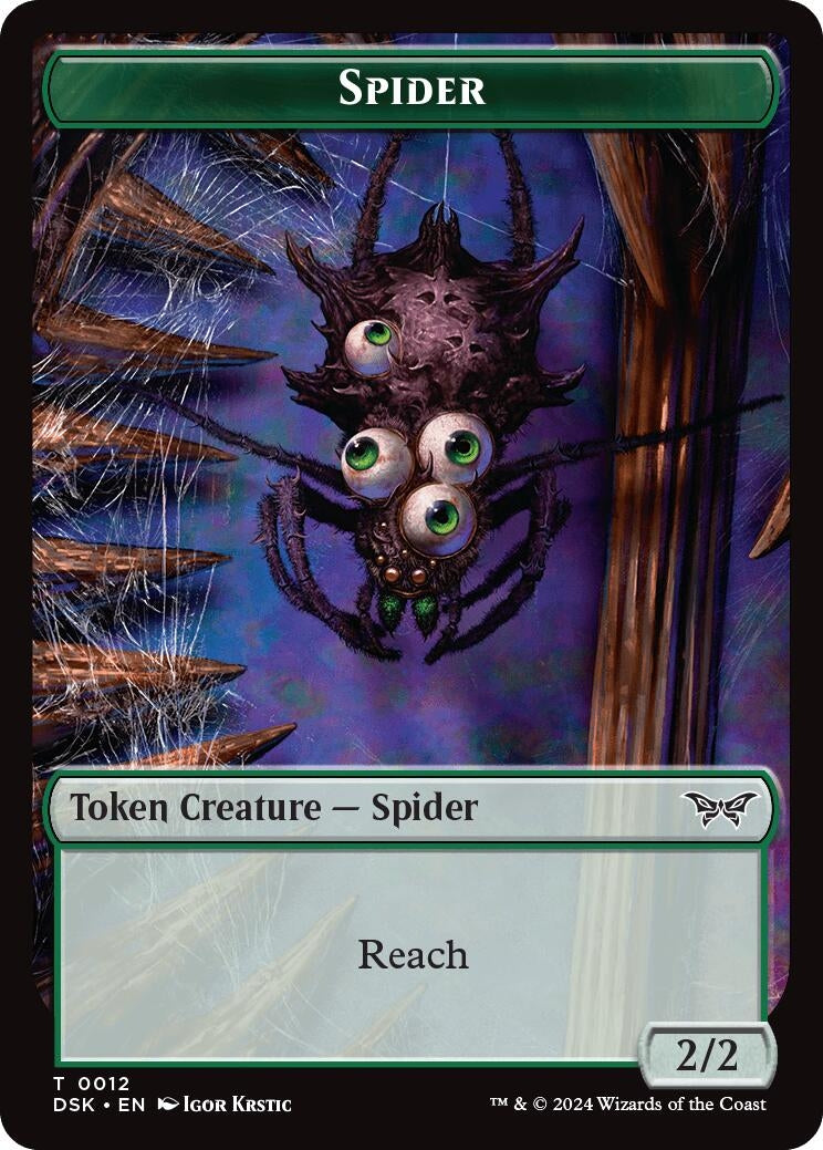 Image for Spider Token (12) - Magic: The Gathering