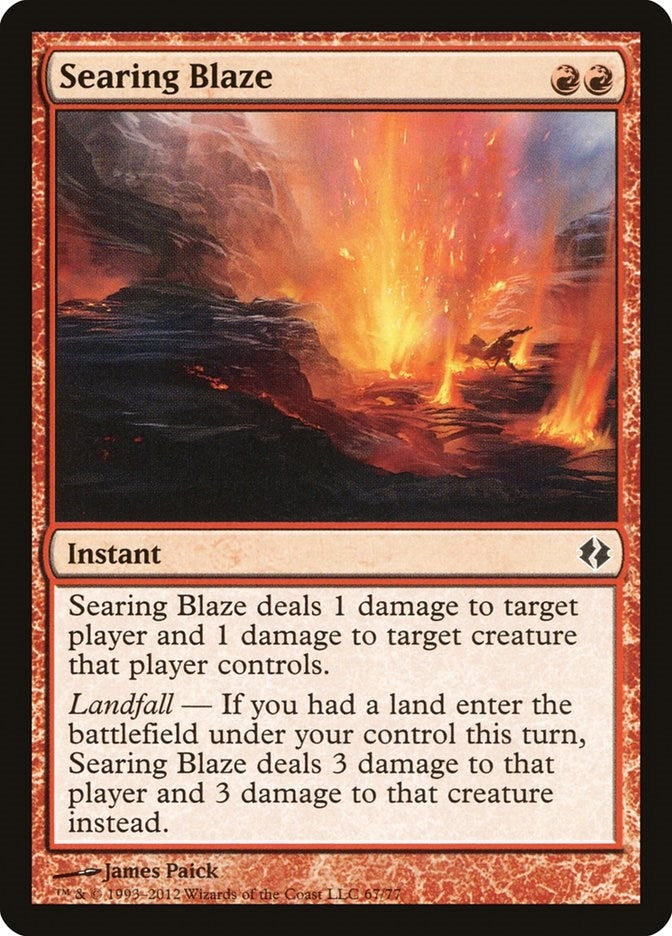 Image for Searing Blaze (67) - Magic: The Gathering