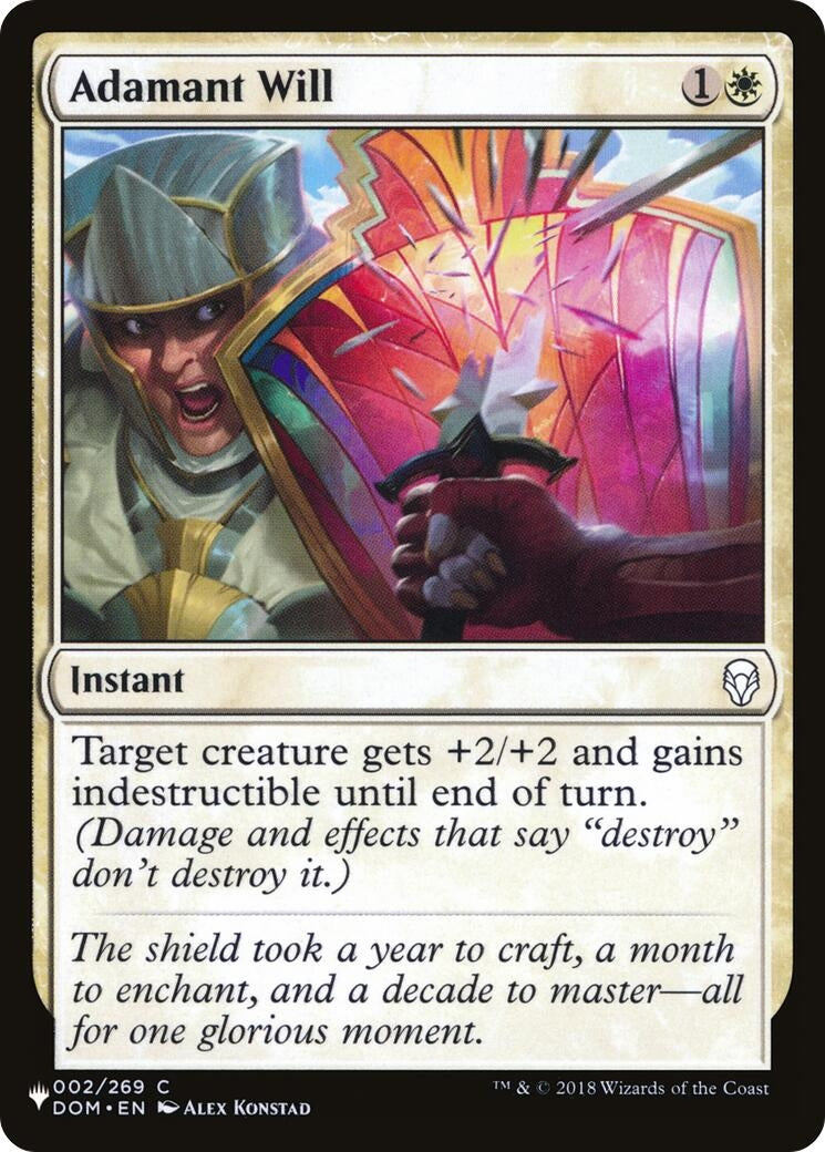 Image for Adamant Will (002/269) (LIST) - Magic: The Gathering