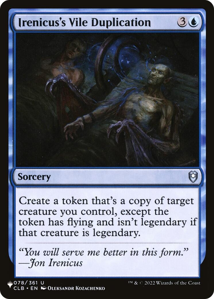 Image for Irenicus's Vile Duplication (078/361) - Magic: The Gathering