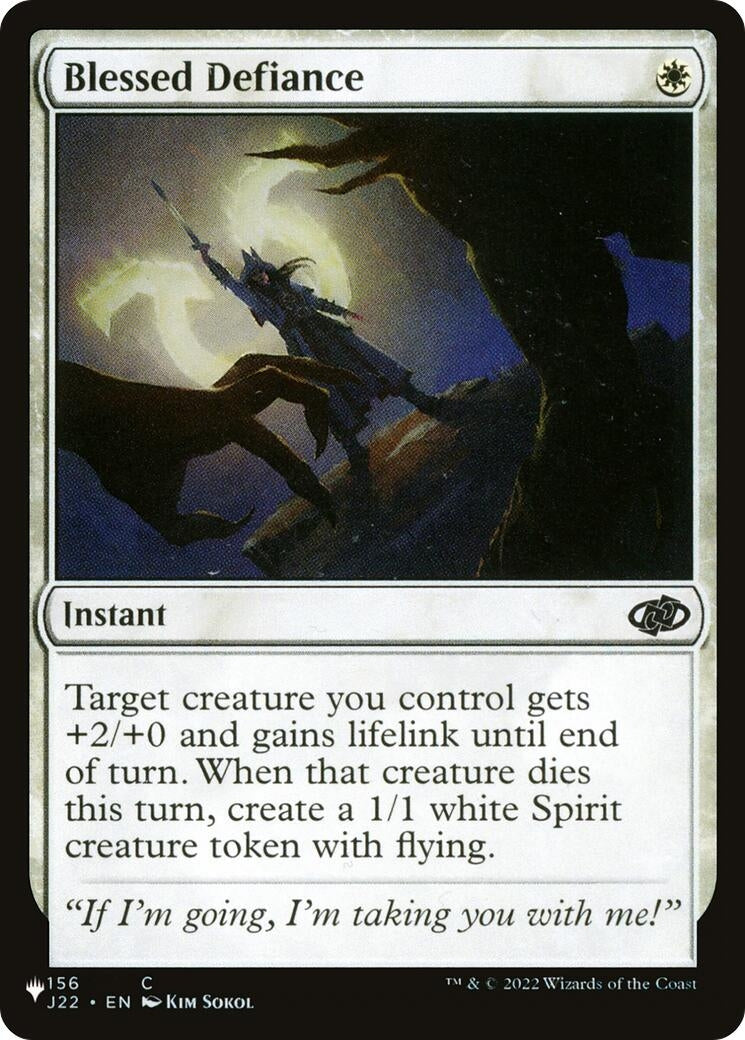 Image for Blessed Defiance (156/051) - Magic: The Gathering