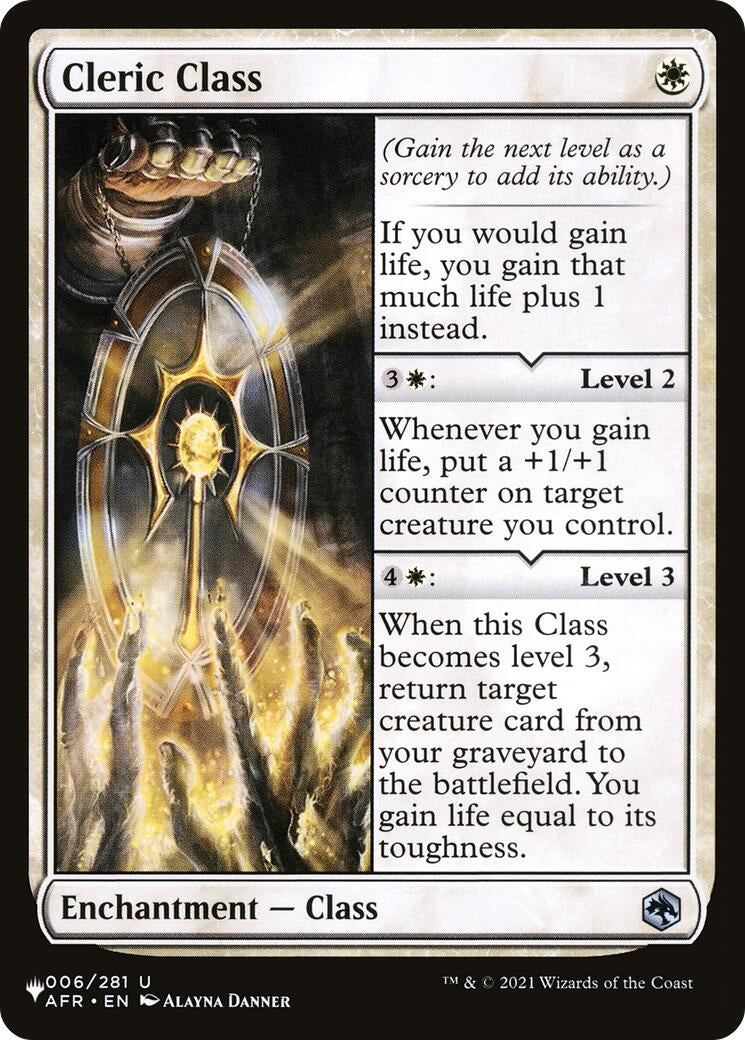 Image for Cleric Class (006/281) (LIST) - Magic: The Gathering