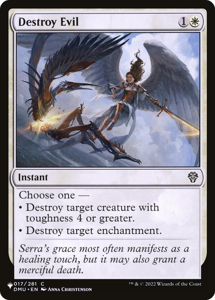 Image for Destroy Evil (017/281) (LIST) - Magic: The Gathering