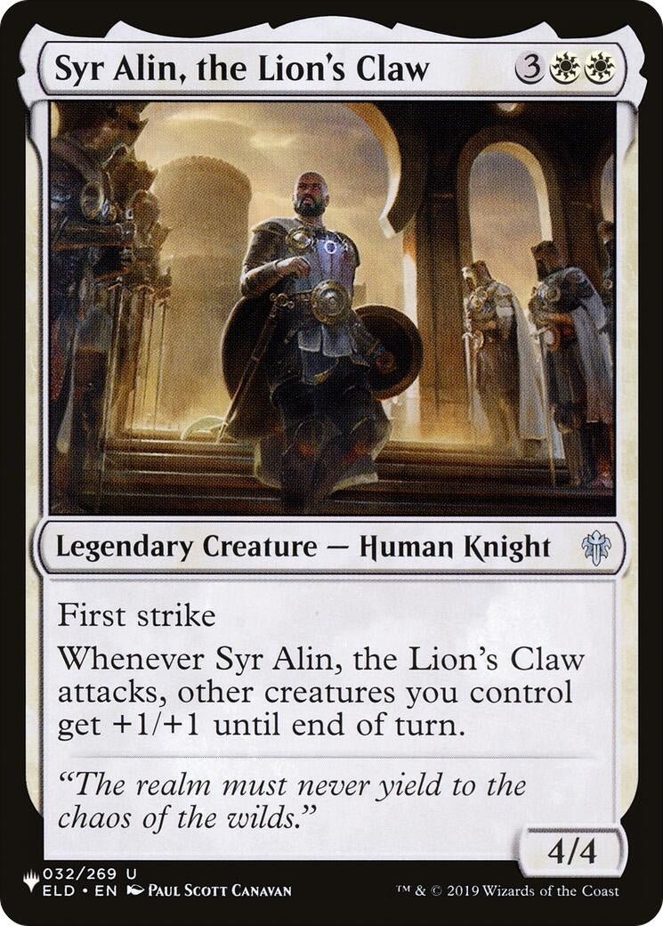 Image for Syr Alin, the Lion's Claw (032/269) - Magic: The Gathering
