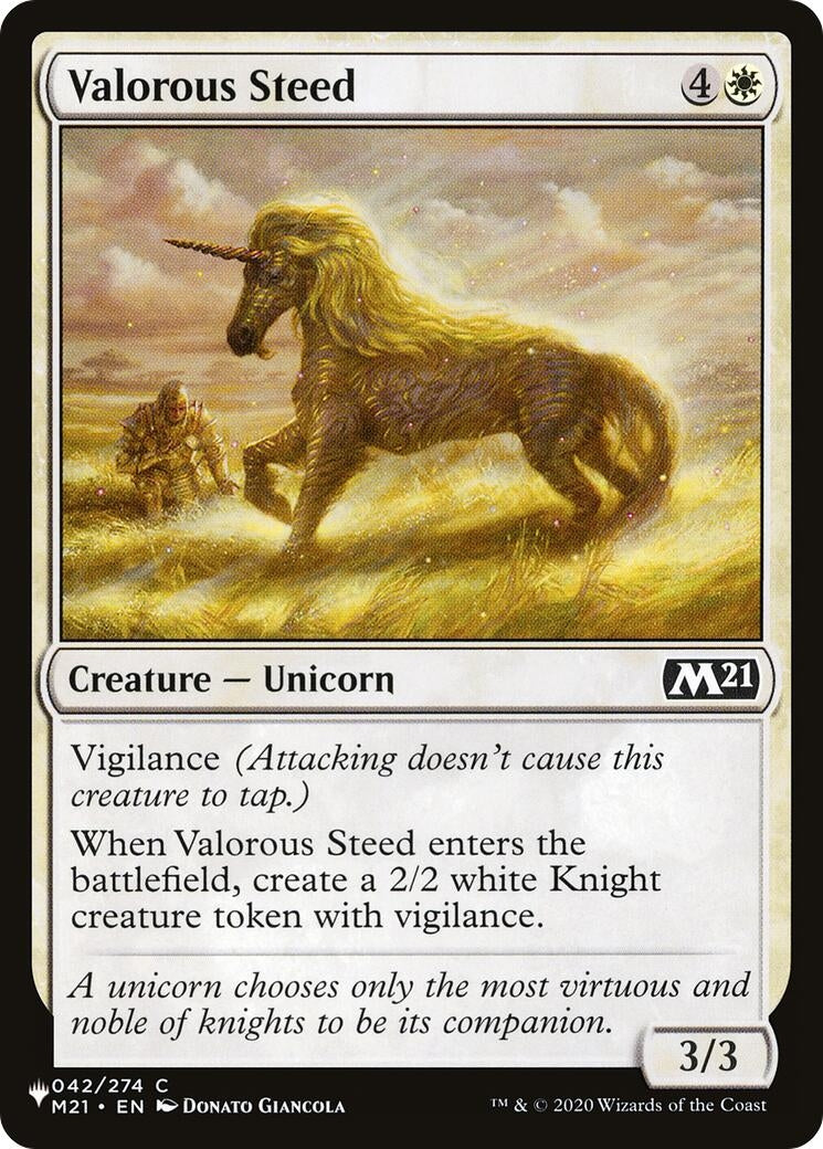 Image for Valorous Steed (042/274) (LIST) - Magic: The Gathering