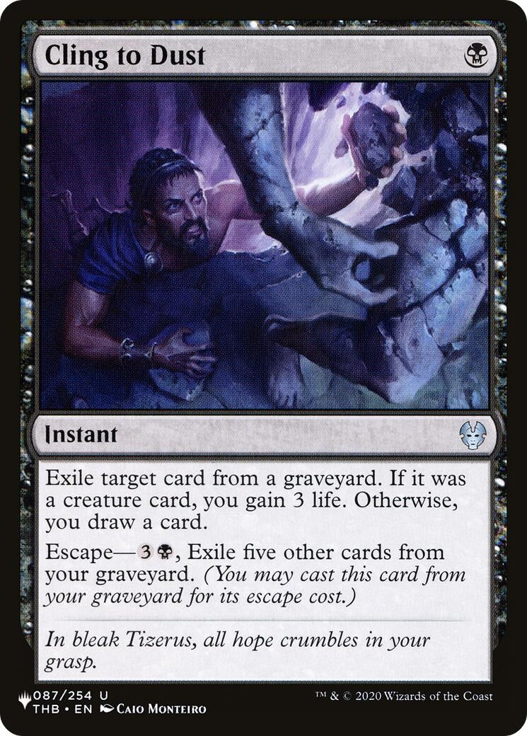 Image for Cling to Dust (087/254) - Magic: The Gathering