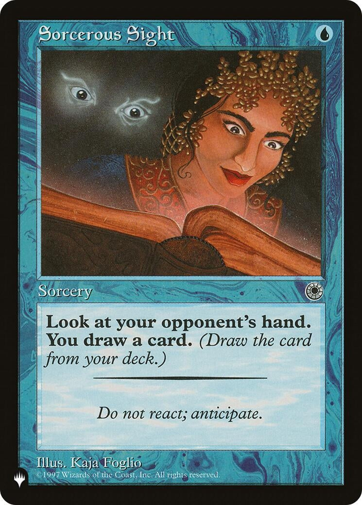 Image for Sorcerous Sight (LIST) - Magic: The Gathering
