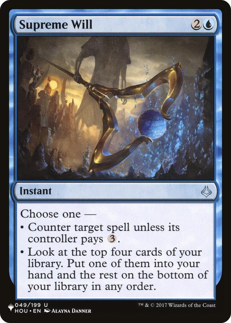 Image for Supreme Will (049/199) (LIST) - Magic: The Gathering