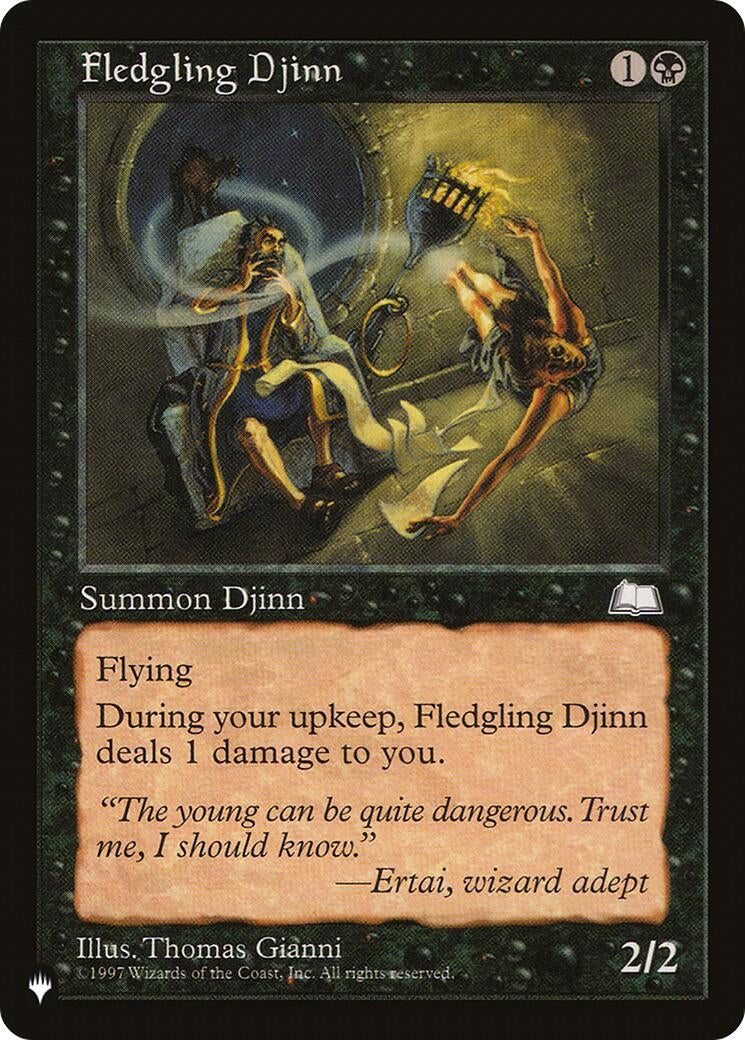 Image for Fledgling Djinn (LIST) - Magic: The Gathering