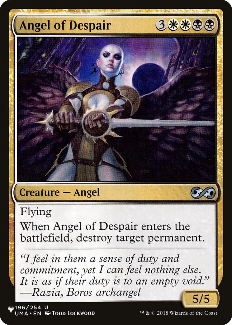Image for Angel of Despair (196/254) (LIST) - Magic: The Gathering