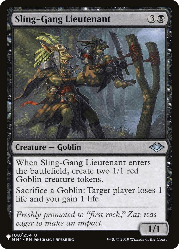 Image for Sling-Gang Lieutenant (108/254) (LIST) - Magic: The Gathering