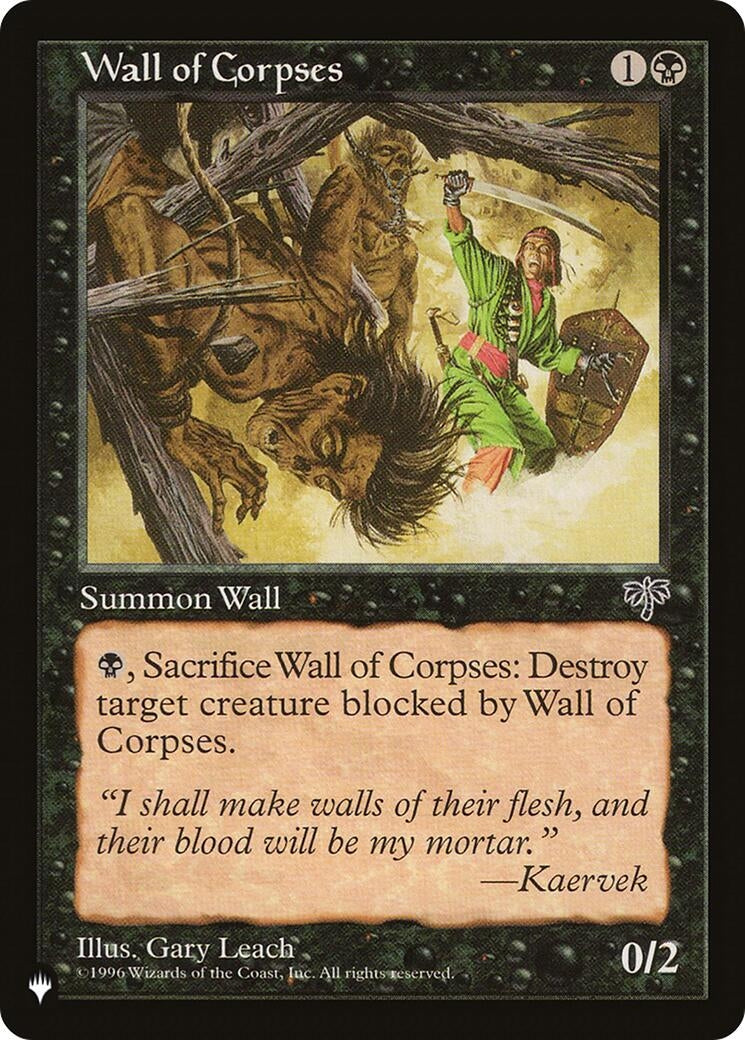 Image for Wall of Corpses - Magic: The Gathering