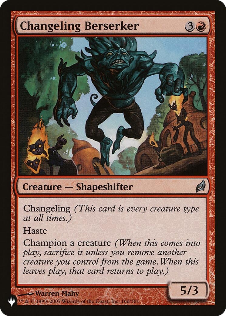 Image for Changeling Berserker (160/301) - Magic: The Gathering